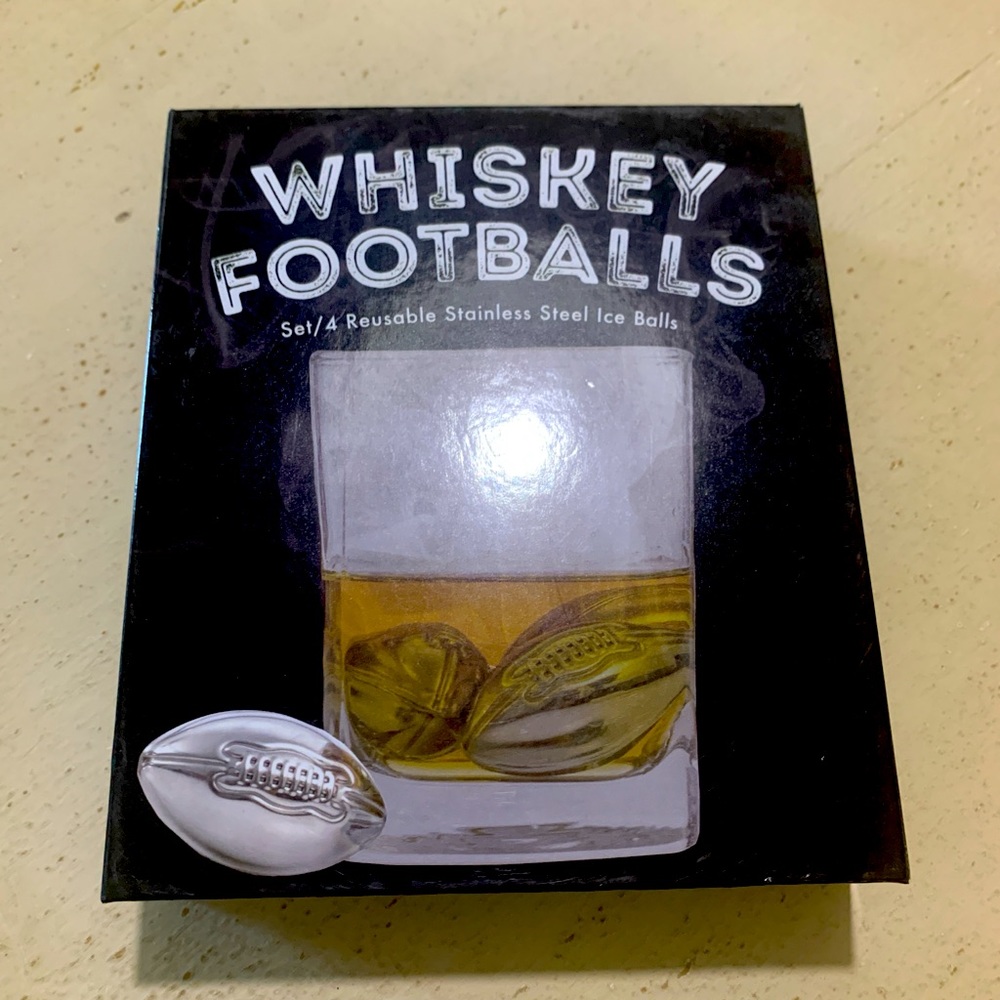 Whiskey Football Stone Chilling Rocks NWT